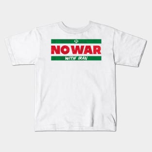 No War With Iran Kids T-Shirt